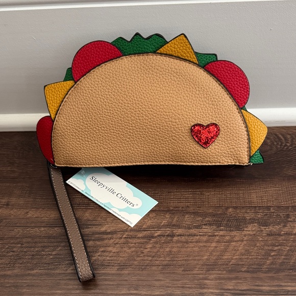Sleepyville critters taco wristlet wallet NWT - Picture 1 of 5